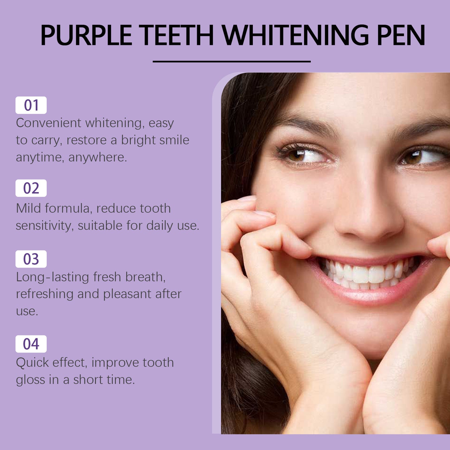 Purple Tooth Care Pen Clean Oral Fresh And Comfortable